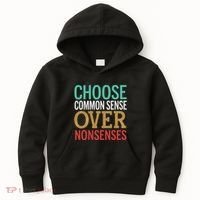 Common Sense Over Nonsense Kids Hoodie thumb 0