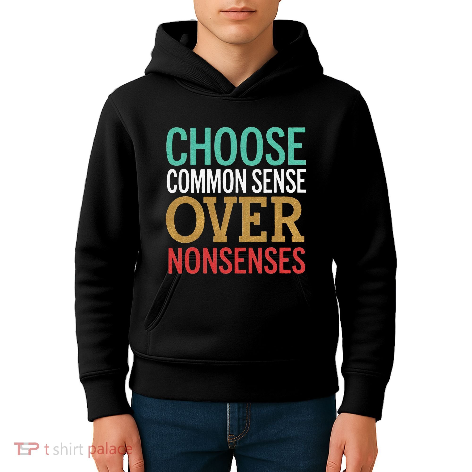 Common Sense Over Nonsense Kids Hoodie
