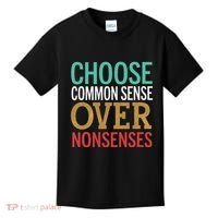 Common Sense Over Nonsense Kids T-Shirt thumb 0