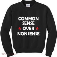 Common Sense Over Nonsense Kids Sweatshirt thumb 0