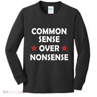 Common Sense Over Nonsense Kids Long Sleeve Shirt thumb 0