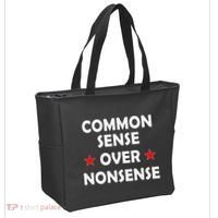 Common Sense Over Nonsense Tote Bag thumb 2