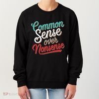 Common Sense Over Nonsense Retro Women's Sweatshirt thumb 0
