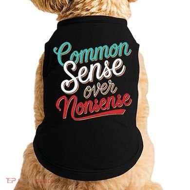 Common Sense Over Nonsense Retro Doggie Tank