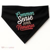 Common Sense Over Nonsense Retro USA-Made Doggie Bandana thumb 0