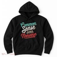 Common Sense Over Nonsense Retro Hoodie thumb 0