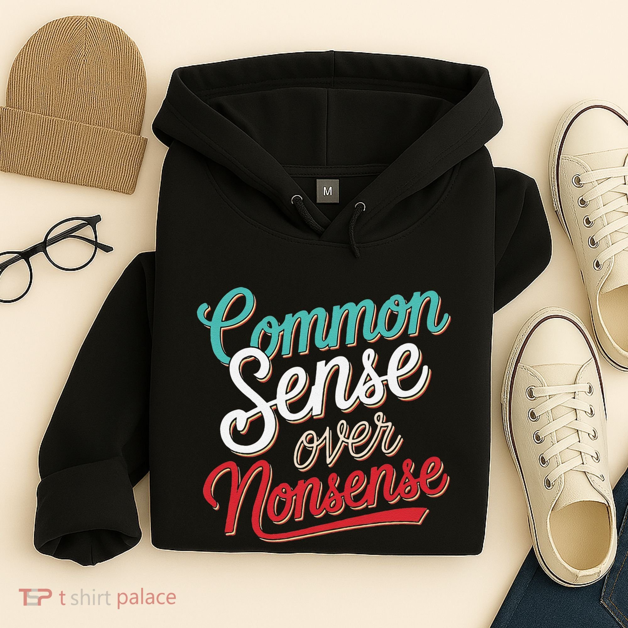 Common Sense Over Nonsense Retro Hoodie