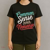 Common Sense Over Nonsense Retro T-Shirt thumb 4