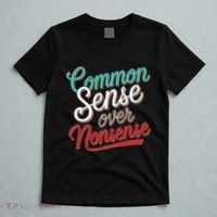 Common Sense Over Nonsense Retro T-Shirt thumb 5