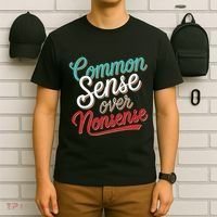Common Sense Over Nonsense Retro T-Shirt thumb 6