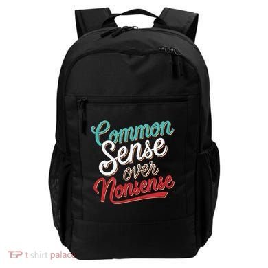 Common Sense Over Nonsense Retro Backpack