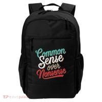 Common Sense Over Nonsense Retro Backpack thumb 0