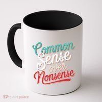 Common Sense Over Nonsense Retro Coffee Mug thumb 0