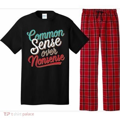 Common Sense Over Nonsense Retro Pajama Set