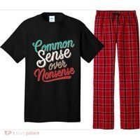 Common Sense Over Nonsense Retro Pajama Set thumb 0