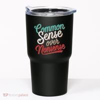 Common Sense Over Nonsense Retro Tumbler thumb 0