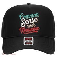 Common Sense Over Nonsense Retro Hat thumb 0