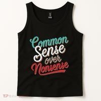 Common Sense Over Nonsense Retro Tank Top thumb 2