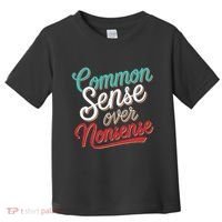 Common Sense Over Nonsense Retro Toddler T-Shirt thumb 0