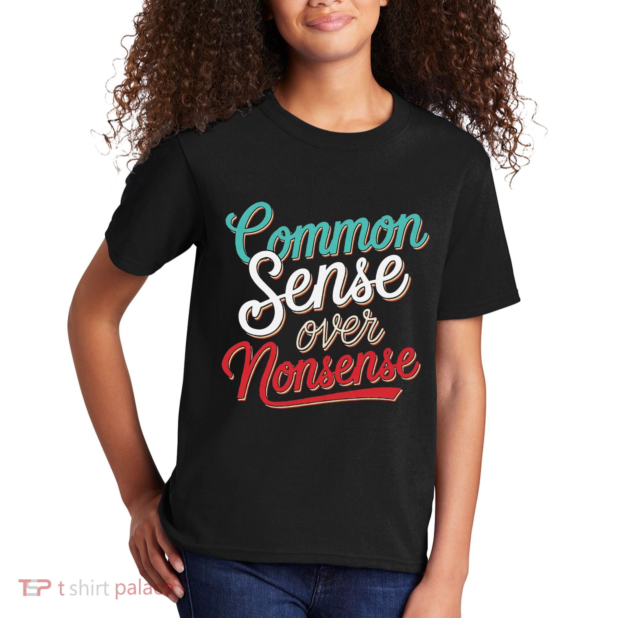 Common Sense Over Nonsense Retro Kids T-Shirt