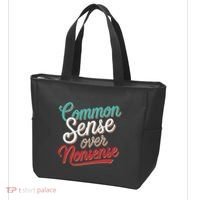 Common Sense Over Nonsense Retro Tote Bag thumb 3