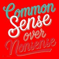 Common Sense Over Nonsense Retro Santa Hat thumb 1