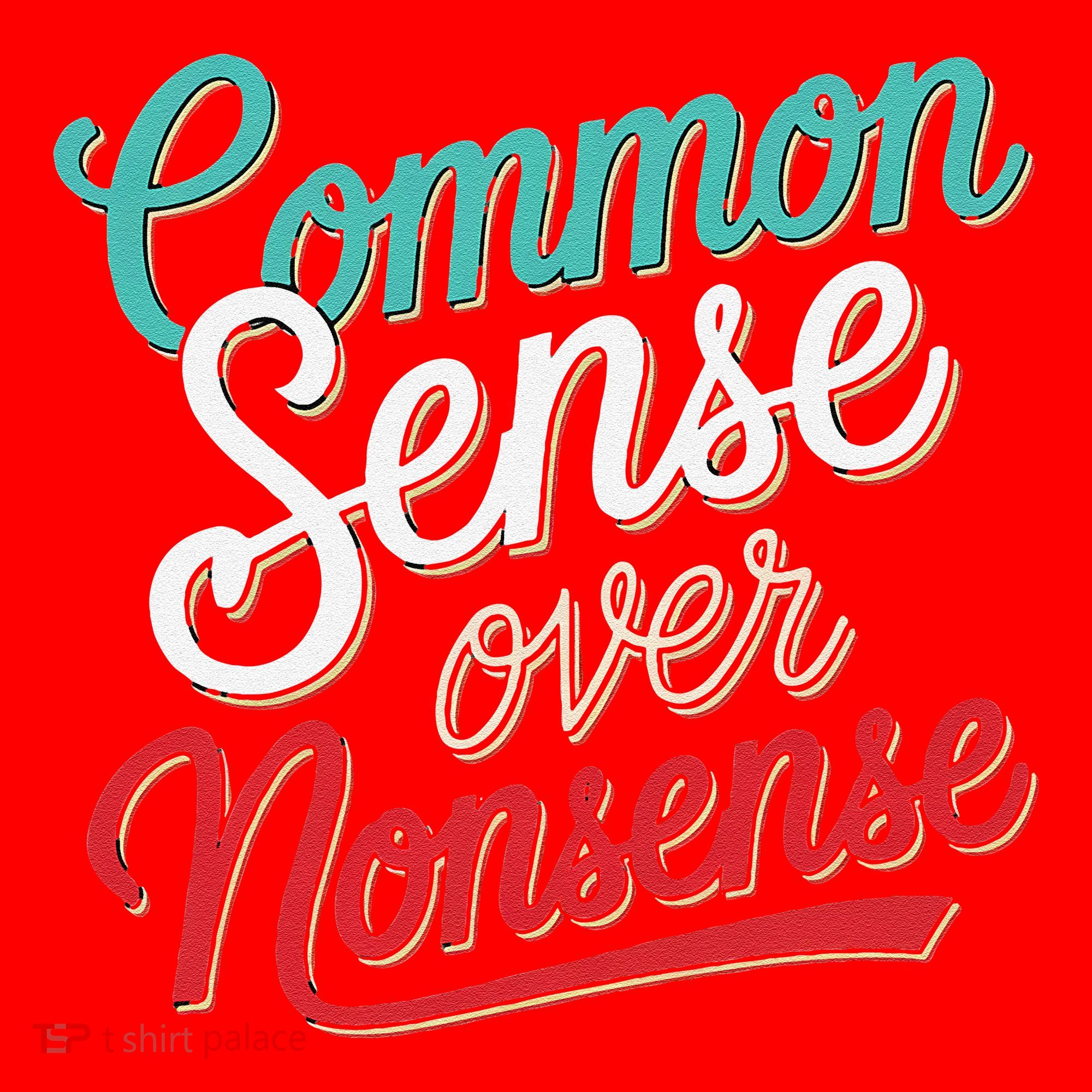 Common Sense Over Nonsense Retro Santa Hat