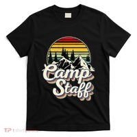 Camp Staff Outdoor Sunset Summer Camping Vintage Camp Staff T-Shirt thumb 0