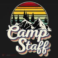 Camp Staff Outdoor Sunset Summer Camping Vintage Camp Staff T-Shirt thumb 7