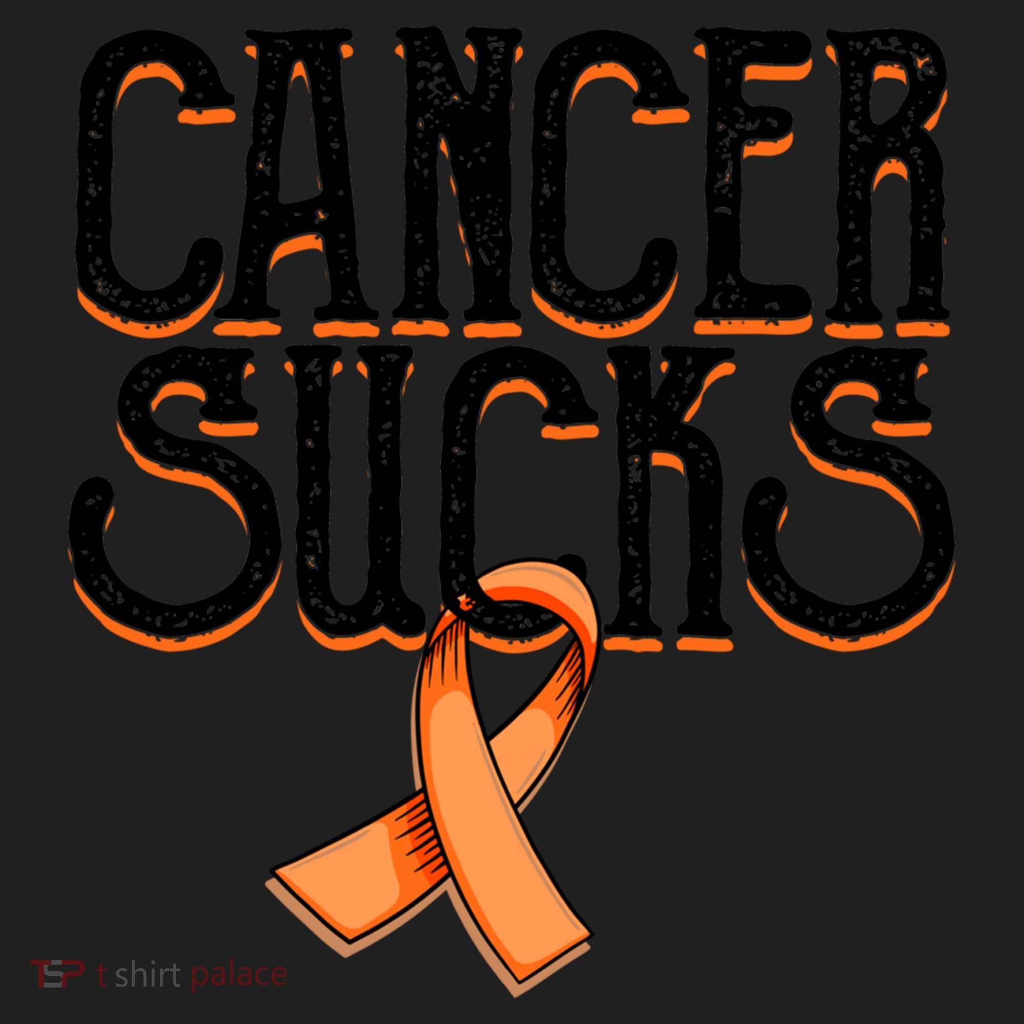 Cancer Sucks Orange Ribbon Kidney Cancer Leukemia Awareness Funny Gift Beanie