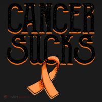 Cancer Sucks Orange Ribbon Kidney Cancer Leukemia Awareness Funny Gift Women's Hoodie thumb 2