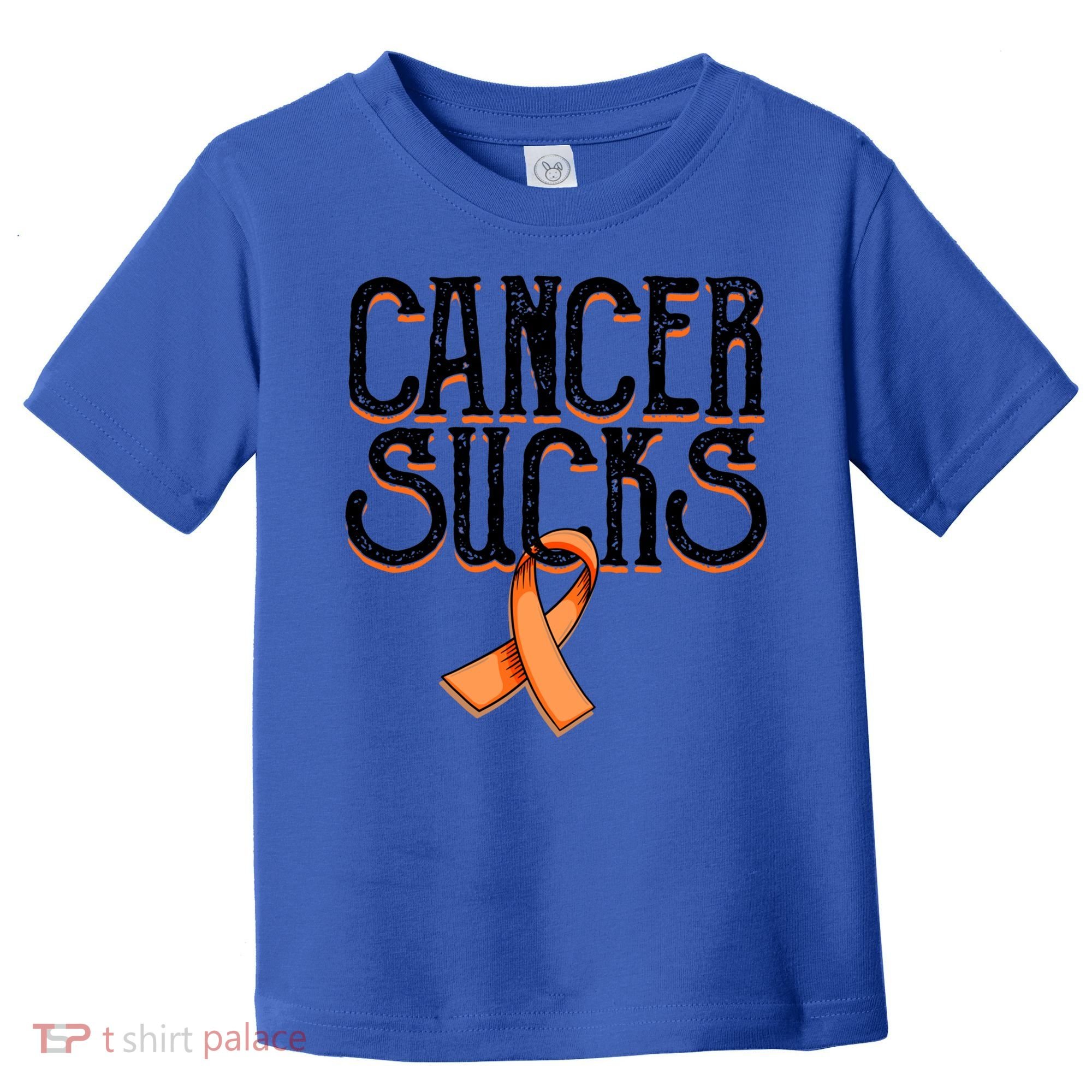 Cancer Sucks Orange Ribbon Kidney Cancer Leukemia Awareness Funny Gift Toddler T-Shirt