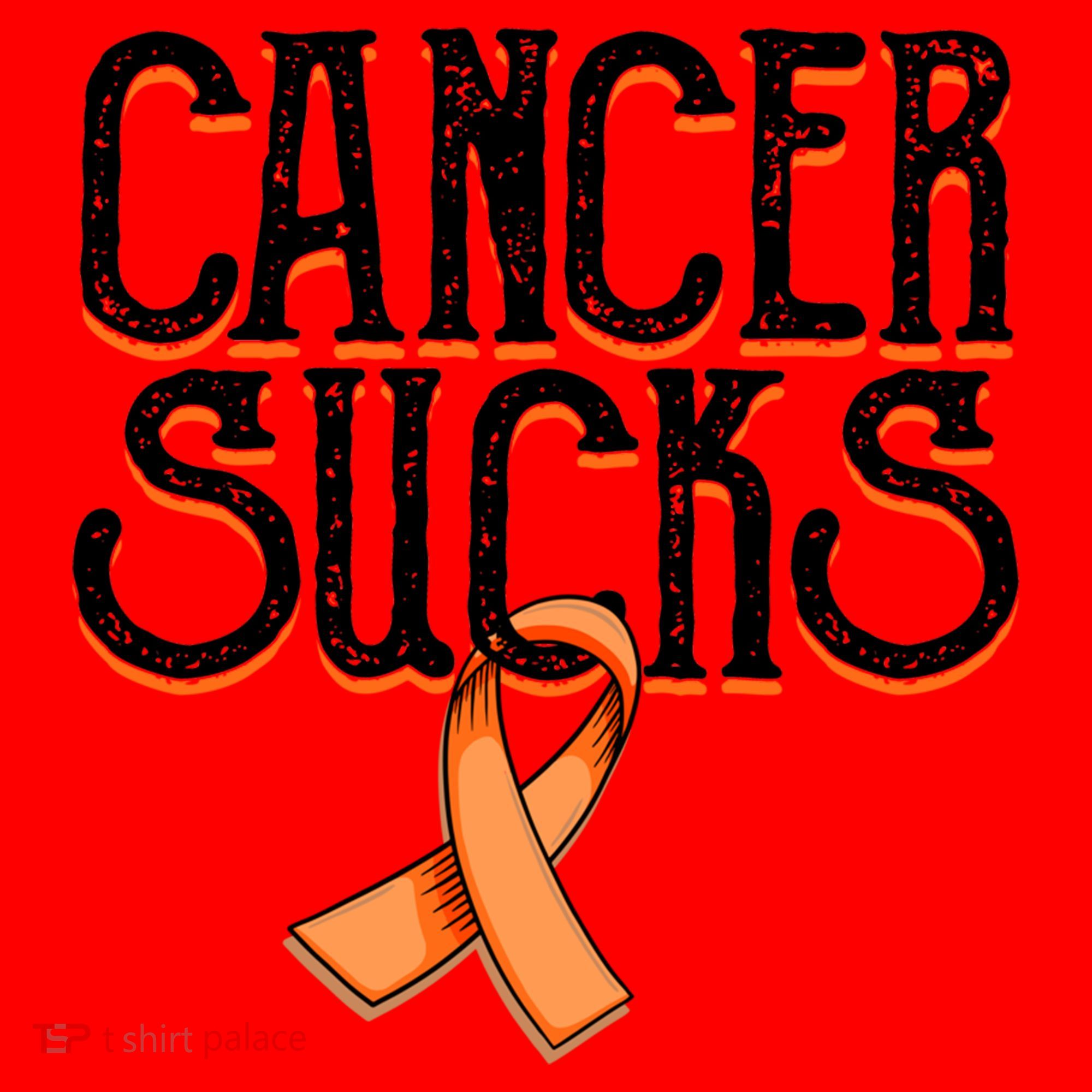 Cancer Sucks Orange Ribbon Kidney Cancer Leukemia Awareness Funny Gift Santa Hat