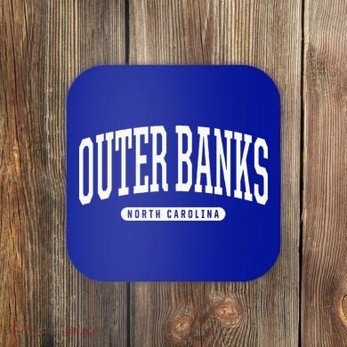 College Style Outer Banks North Carolina Souvenir Gift Coaster