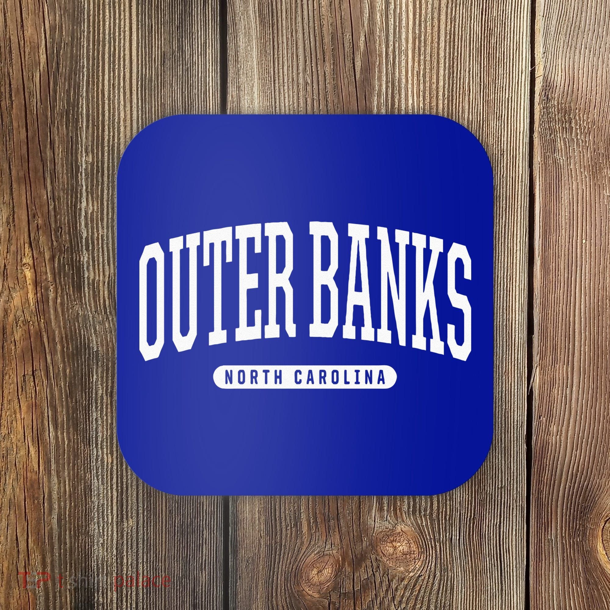 College Style Outer Banks North Carolina Souvenir Gift Coaster