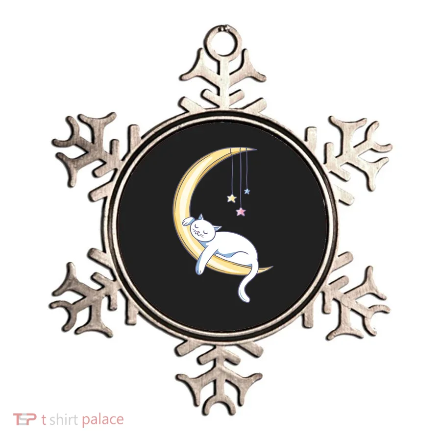 Cat Sleeping On Moon Ornament