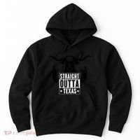 Cool Straight Outta Texas Long Horn Bull Hoodie thumb 0