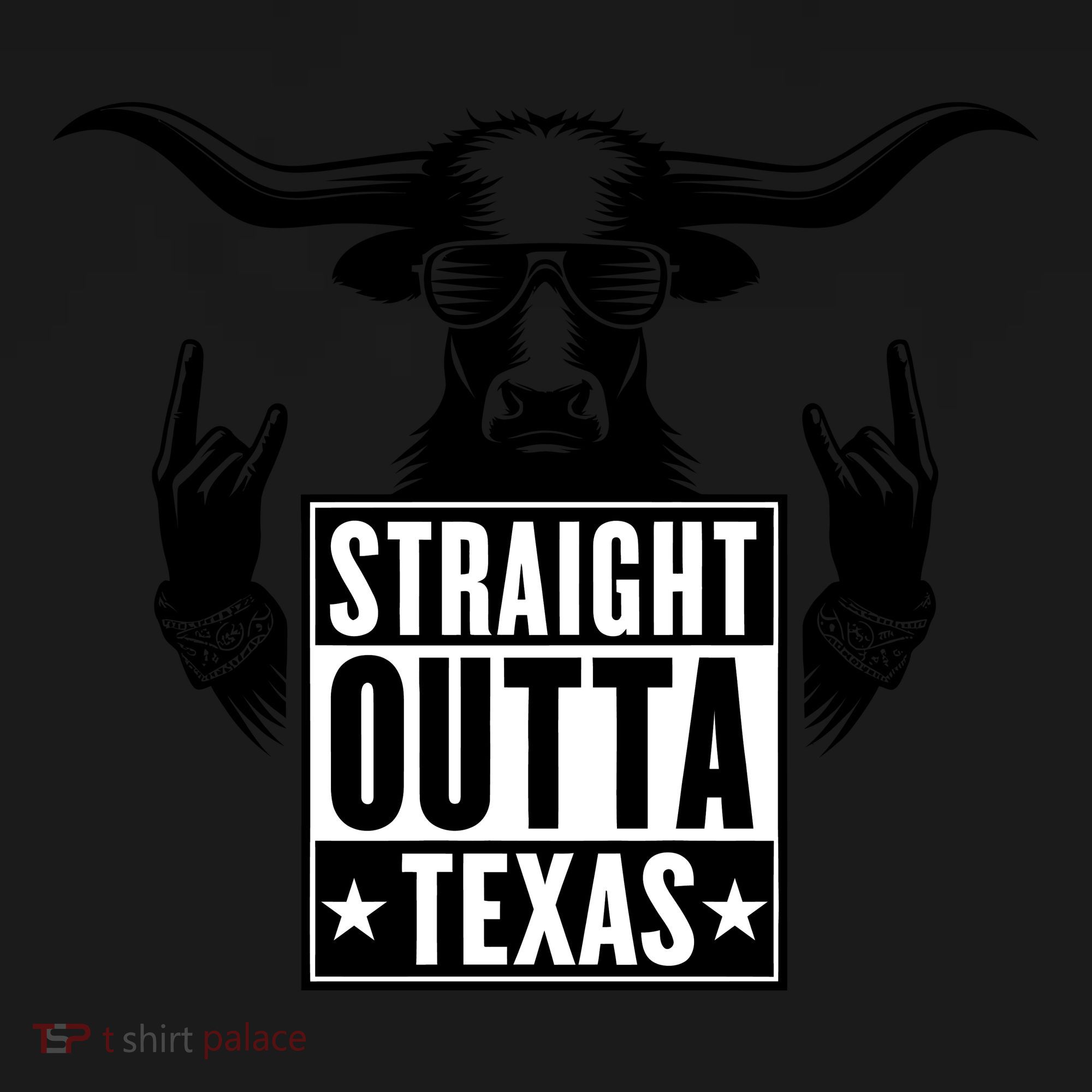 Cool Straight Outta Texas Long Horn Bull Backpack