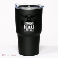 Cool Straight Outta Texas Long Horn Bull Tumbler thumb 0
