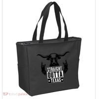Cool Straight Outta Texas Long Horn Bull Tote Bag thumb 2