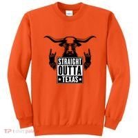 Cool Straight Outta Texas Long Horn Bull Sweatshirt thumb 0