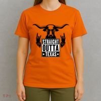 Cool Straight Outta Texas Long Horn Bull T-Shirt thumb 4
