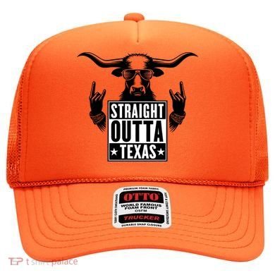 Cool Straight Outta Texas Long Horn Bull Hat