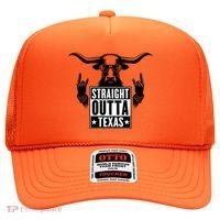 Cool Straight Outta Texas Long Horn Bull Hat thumb 0