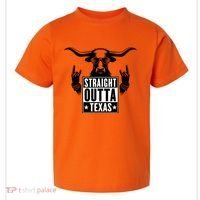Cool Straight Outta Texas Long Horn Bull Toddler T-Shirt thumb 0