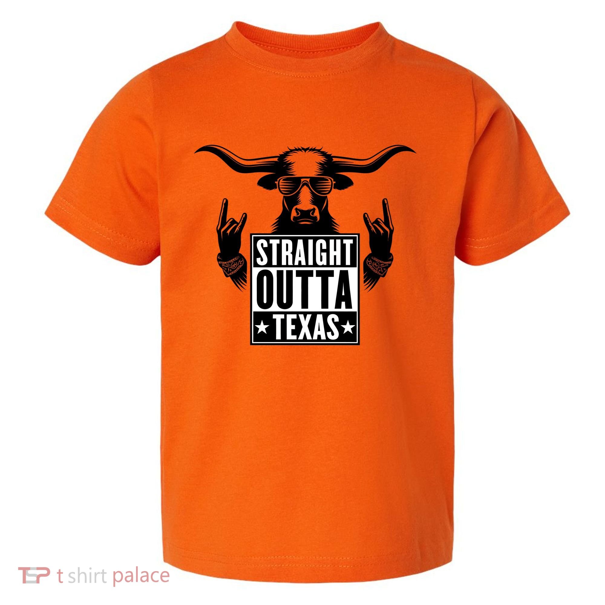 Cool Straight Outta Texas Long Horn Bull Toddler T-Shirt