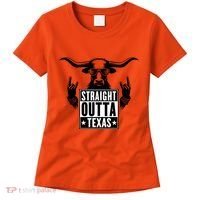 Cool Straight Outta Texas Long Horn Bull Women's T-Shirt thumb 0