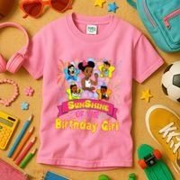 Cute SunShine of the Birthday Girl Kids T-Shirt thumb 3