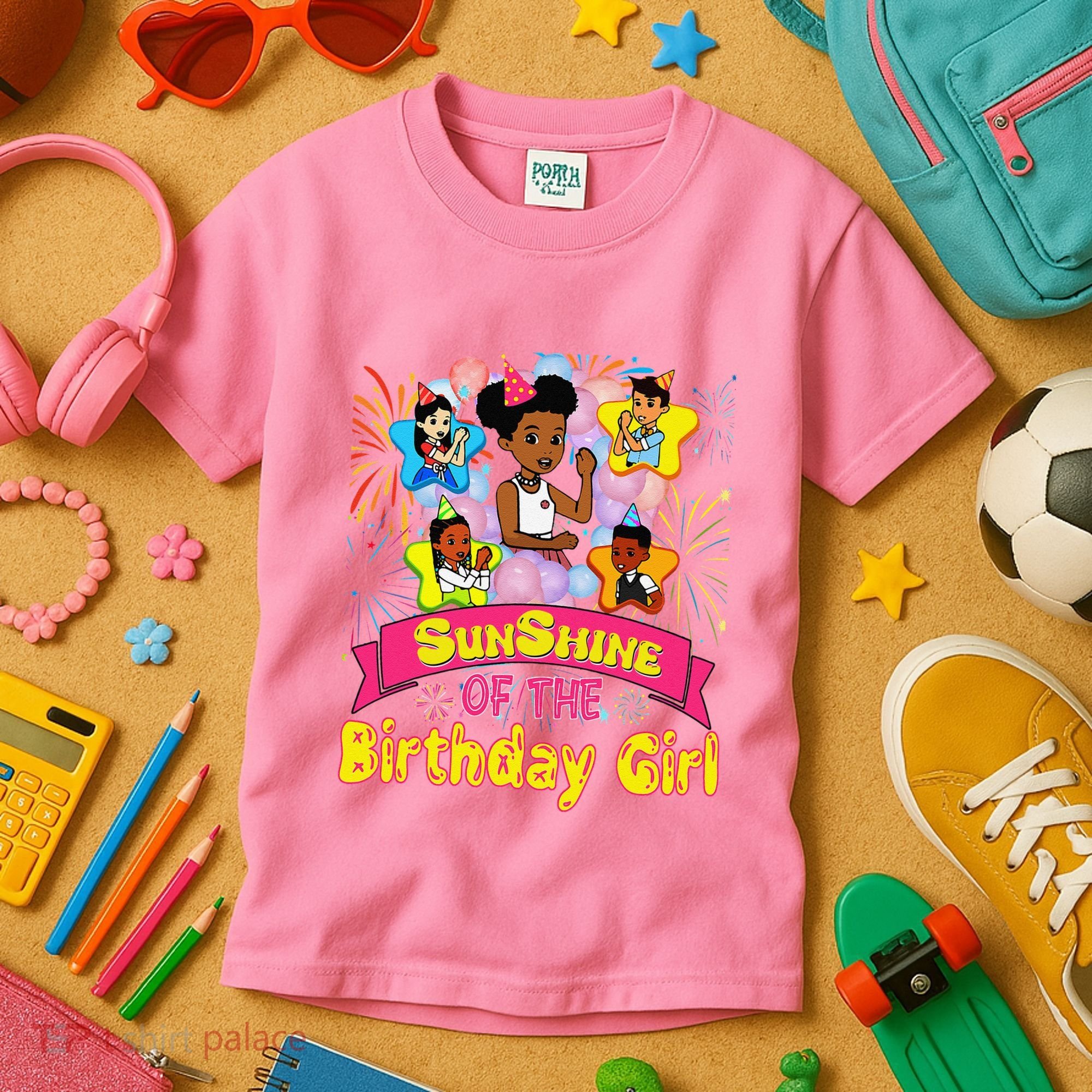 Cute SunShine of the Birthday Girl Kids T-Shirt