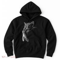 Cat Sleeping On The Moon Sketch Hoodie thumb 0